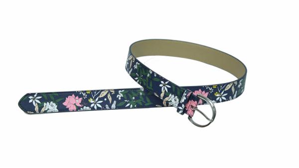 Cinturón de piel de imitación serigrafiado