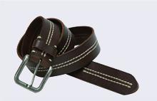 Cinturón de piel cosido, estilo italiano