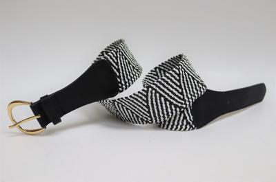 Cinturón rafia, cinturón de algodón trenzado